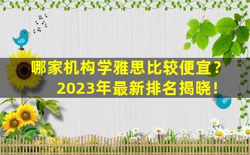 哪家机构学雅思比较便宜？ 2023年最新排名揭晓！